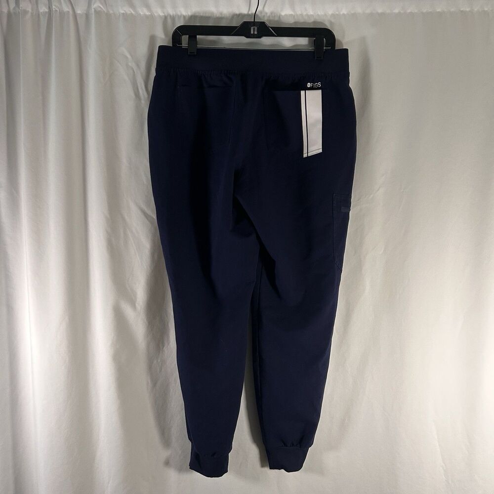 Figs Scrub Pants Women's Large Blue White Stripes Pull On Drawstring